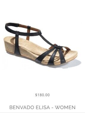 Benvado Elisa Calf Skin Strappy Vedge Sandals 5
